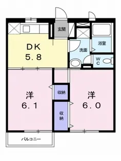 エルディム椿【1階】の間取り