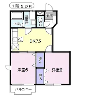 クレメント余戸A【1階】の間取り