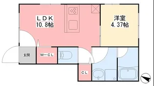 LUMIELE横河原【102号室】の間取り