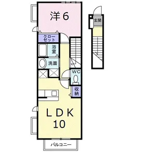 ベル・ポルト A【2階】の間取り