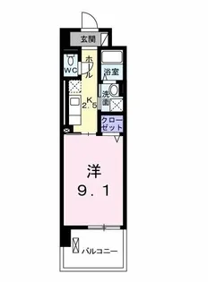 ルミエール山越【4階】の間取り