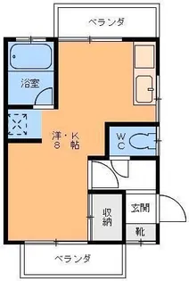 サンコーポKY【202号室】の間取り