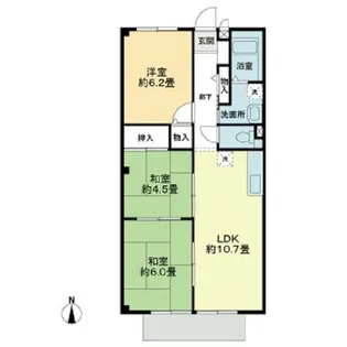 フォブール三神【2階】の間取り