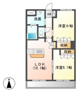 サンライズ・M【2階】の間取り