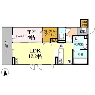 アウェーナス朝美【1階】の間取り