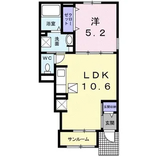 レジデンスT・WEST Ⅱ【1階】の間取り