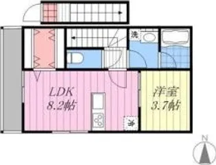 Luna Bianca NakamuraⅡ【203号室】の間取り