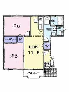 クレストールナナB【1階】の間取り