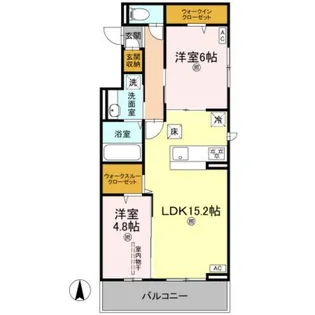クランツ枝松【1階】の間取り