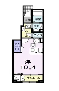 オ・ブーシュ道後Ⅱ【1階】の間取り