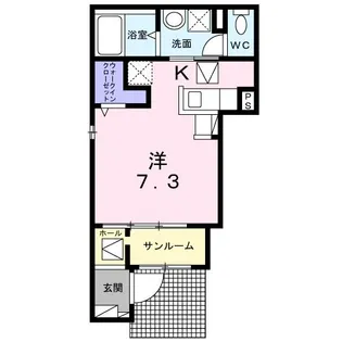 プリムヴェール【101号室】の間取り