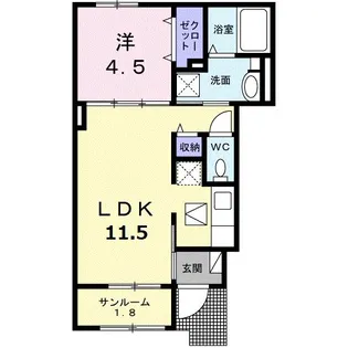 メゾン・アリエッタ【1階】の間取り