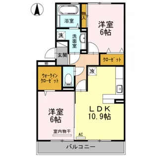 リヴェールK【2階】の間取り