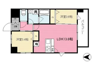 イルマーレ宮西【601号室】の間取り