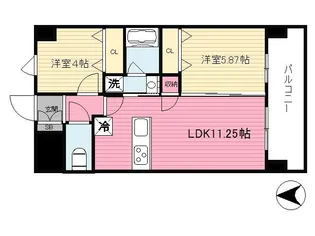 イルマーレ宮西【1202号室】の間取り