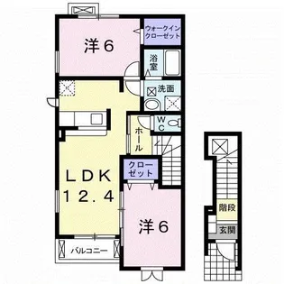メゾン・ド・MK A【2階】の間取り