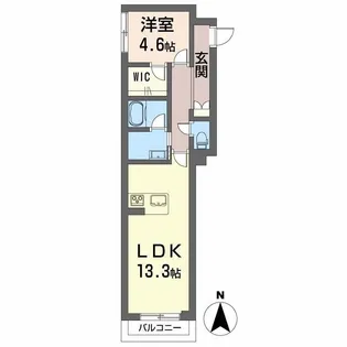 シャーメゾン萱町【2階】の間取り