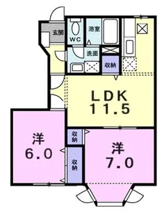 ドリームハウスB【1階】の間取り