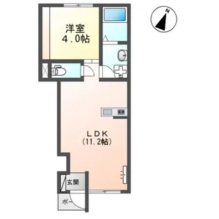 グランツ【105号室】の間取り