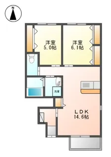 サンフラット【1階】の間取り