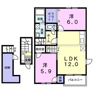 オリージャ Ⅲ【2階】の間取り