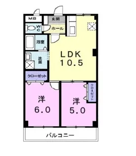 グランドマンション茶うす【2階】の間取り