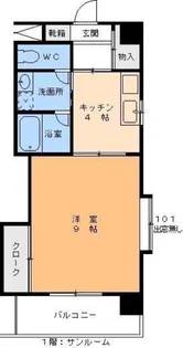 エンゼルコート古町【2階】の間取り