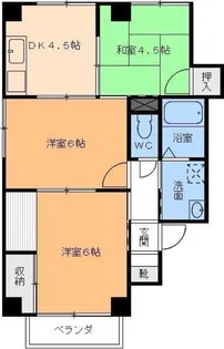 第3春日ハイツ【2階】の間取り