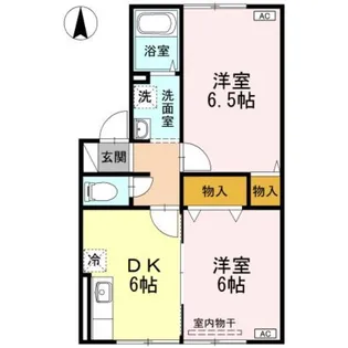 アヴァンティ浜田 B棟【B101号室】の間取り