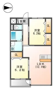 ユニヴァリィ フクミ【303号室】の間取り
