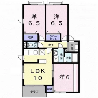 リバ−サイド 藤【1階】の間取り