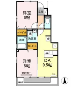 プルミエールA棟【A105号室】の間取り