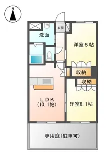 プラムガーデンMary【103号室】の間取り