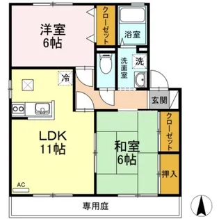 エントピアコートM【1階】の間取り
