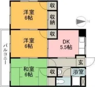 ABCハイム東長戸【301号室】の間取り