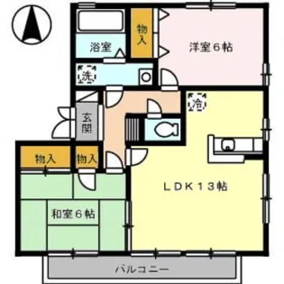 カーサ・フォンテーヌ A棟【A101号室】の間取り