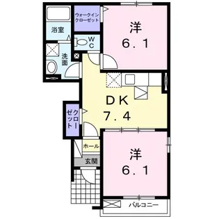 エスポワール南斎院【1階】の間取り