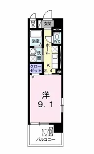 ルミエール山越【3階】の間取り