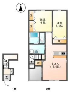 サンフォレスト シーダ【205号室】の間取り