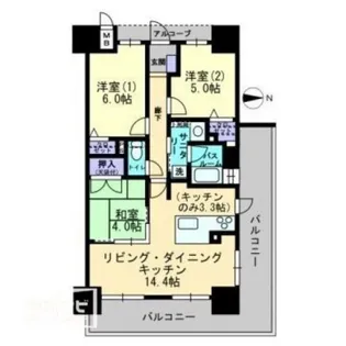 アルファライフ竹原Ⅱ【508号室】の間取り