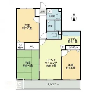 フォブール平井【203号室】の間取り