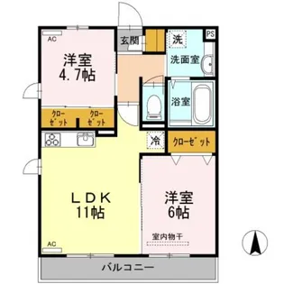 プレミールアズマ【2階】の間取り