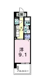 ヴィヴァーチェ東石井【2階】の間取り