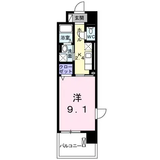 ヴィヴァーチェ東石井【3階】の間取り