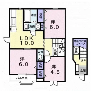セレッソハイツC【2階】の間取り