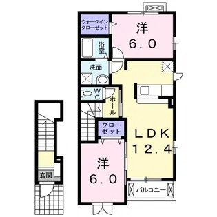 キスメット・メゾンA【2階】の間取り