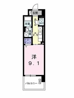 ルミエール山越【3階】の間取り