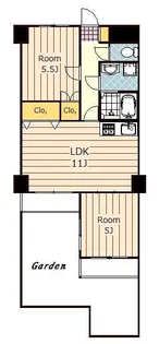 セザール立川A館【1階】の間取り