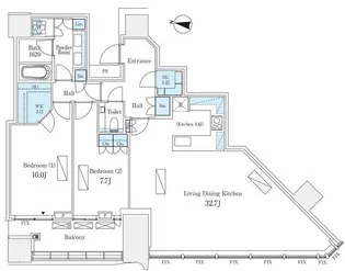パークコート渋谷ザタワー【38階】の間取り