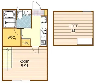 ジェミオス湘南【202号室】の間取り
